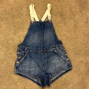 Free People Denim Overalls